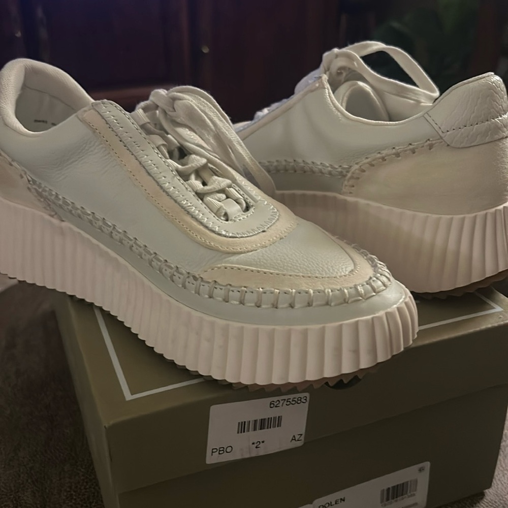 Dolce vita white leather dolen sneakers